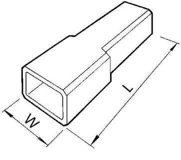 Insulation boot ISO1005FL1 f/ straight tab 4.8mm 7517-501300