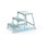 Aluminium machine step stool 0,60 m, 3 steps 40033 miniature