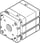 Festo Kompaktcylinder ADNGF-63-80-PPS-A 574057 miniature