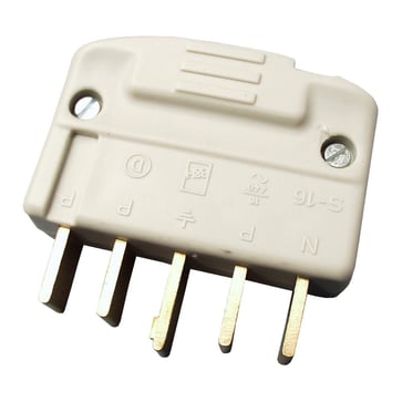 Plug s16 440v  3P+N+J flat, grey 9-108-0