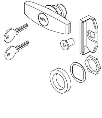T-handle, complete, standard key 0721-1051S