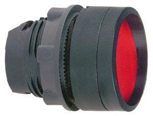 Harmony trykknapshoved i plast med fjeder-retur og undersænket trykflade i rød farve ZB5AA46