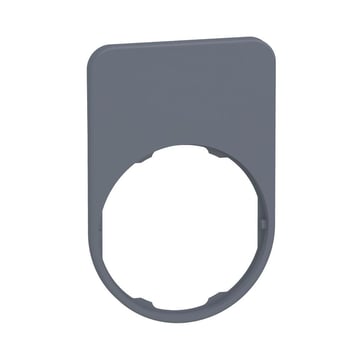 Harmony skilt i sølvgrå plast 40x60 mm for trykknapper til flush montage og med plads til to linjers tekst eller et symbol ZBYFP6101C0