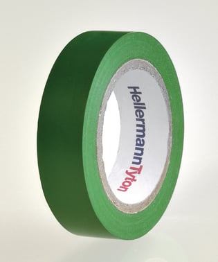 HelaTape Flex 1000+ 19mm x 20m Premium PVC tape Grøn 710-10606