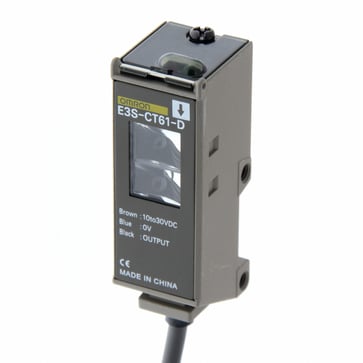 Fotoaftaster, gennem-beam receiver, Sn = 12 m, NPN/PNP, zinktrykstøbt, 5 m PVC-kabel E3S-CT61-D 5M OMS 239825