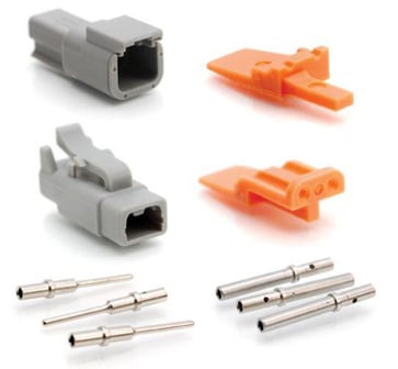 Kit, plug/receptacle / socket/Pin, 2 contacts, Amphenol Industrial 302-20-562