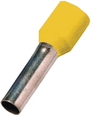Insulated twin end sleeve yellow 1mm² L=8mm ICIAE18ZGE
