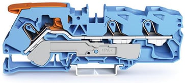 3-leder-gennemgangsklemme pal og Push-in CAGE CLAMP® 16 mm², blå 2116-1304