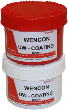 Wencon UW Coating, brun (0,5kg) To-komponent Epoxy til våde overflader lav viskos 1036