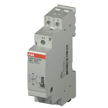Latching relay 2NO, 16A 250V AC, coil voltage 230V AC/110V DC, for DIN-rail, 18mm wide 2TAZ312000R2012