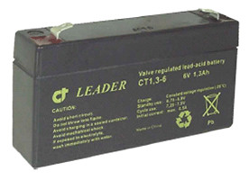 Blybatteri 6V-1,3AH 97X24X52 F1 460-6010