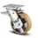 Swivel wheel w/ brake, polyurethane, Ø125 mm, 500 kg, precision ball bearing, with plate 119682013 miniature