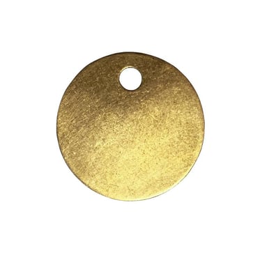Brass tag Ø27x0,8 mm w/Ø4 mm hole (100 pcs.) 20327015