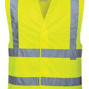 Hi-Vis Two Band & Brace Vest yellow size 4XL/5XL cl 2 C470YER4X/5X