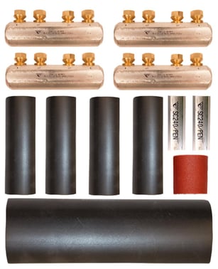 Complete shearbolt connector kit KSC240N-1-4HS, 95-240mm² 1 kV 7321-007400