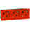 Schuko stikkontakt tripel rød EDB 3X2P+J 77282 miniature