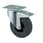 Drejeligt hjul m/ bremse, sort massiv gummi, Ø160 mm, 135 kg, rulleleje, med plade  Byggehøjde: 200 mm. Driftstemperatur:  -20°/+60° 00036299 miniature