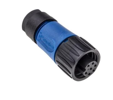 Circular connector , cable mount, socket 6 contacts, 13A, 250V, IP67, Amphenol Industrial 301-54-004