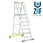 Mobile platform ladder, folding 7 steps 1,80 m 41204 miniature