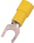 Insulated terminal DIN 46237, 4-6mm² M8 yellow, fork type ICIQ68G miniature