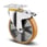 Swivel wheel w/ brake, polyurethane, Ø250 mm, 800 kg, precision ball bearing, with plate 00804222 miniature