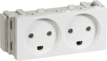 FUGA ISF socket outlet double - 2 P+E- 16 A 250 V  white 501T6012