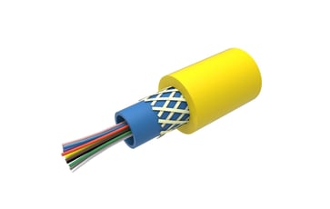 Fiberkabel Uni loose tube 12XOS2 TeraSPEED® inden-/udendørs Dca gul Afmål 2-599156-4