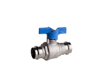 Heavyduty fullway ball valve with press fittings ends, press x press, 22x22mm, P102-022 P102-022