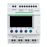 Zelio Logic SR2 Kompakt smart relæ / programmerbar controller 12 I/Os, 100-240 V AC, med LCD SR2B121FU