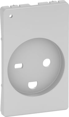 LK FUGA Aesthetic parts for single socket outlet 2P +  DK earth 16A hospital with LED 1,5 module light grey 530D5731