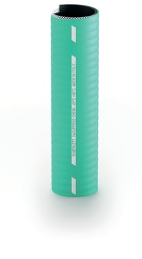 VACUPRESS CHEMI grøn kemi suge- trykslange med tekstilarmering og stålspiral Ø 38 mm anbrud 10 bar Vakuum: 90 % Temperatur -25°C til +80°C 9130430380100