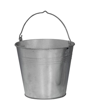 Bucket galvanised 12 liter with carry handle 181317