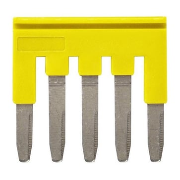 Cross bar for terminal blocks 2.5mm² screwmodels 5 poles Yellow color XW5S-S2.5-5 669262