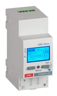 Energimåler kWh, Conto D2, 1F, 63A direkte tilslutning, MID klasse B, dobbelt tarif/digital input, M-bus kommunikation 9712-CE2DF3MTMID