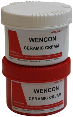 Wencon Ceramic Cream (0,5kg) To-komponent Epoxy temperaturresistent (+300C) Høj viskos 1016