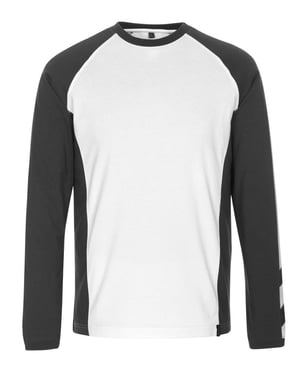 T-shirt Bielefeld Langærmet hvid/antracit XS 50504-250-B46-XS