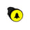 Harmony trykknapshoved i plast med fjeder-retur og plan trykflade i gul farve med sort "klokke" symbol ZB5AA551 miniature