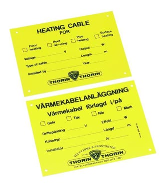 Warning label heattracing C97690-000