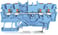 4-leder-gennemgangsklemme, betjeningsknap 1 mm², blå 2200-1404 miniature