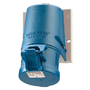 Wal mounted receptacle 16A3p6h230V, IP44 27001
