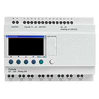 Zelio Logic SR2 Kompakt smart relæ / programmerbar controller 20 I/Os, 24 V DC, med LCD, SR2A201BD SR2A201BD