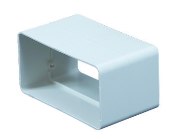 Flat duct connector (55x110 mm), white UNITE-KP55-21