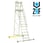 Mobile platform ladder, folding 12 steps 3,10 m 41209 miniature