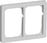 FUGA ramme Baseline 63 1,5 modul vandret dobbelt, lysegrå 500D5515 miniature