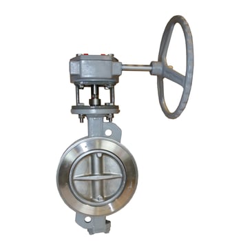 Double Excentric Butterfly Valve DN250 PTFE/316 with gear 02SO250D304H
