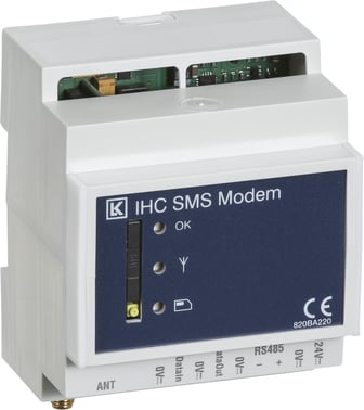 IHC Control SMS-Modem monitoring and manage IHC in- and output modules 820B1220