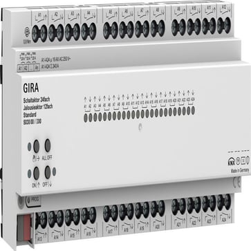 Gira KNX switching actuator, 24-gang 16 A / blind actuator, 12-gang 16 A Standard 503000