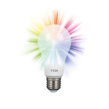 FESH Smart Home LED pære - Multicolor E27 9W Ø 60 207003
