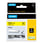 Dymo Rhino Industrial Tape 24mmx5.5m coloured vinyl black on yellow 1805431 miniature