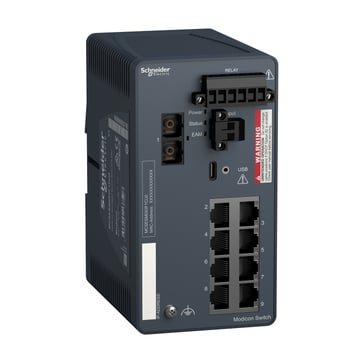 Modicon Ethernet Managed Switch 8TX/1FX-MM MCSESM093F1CU0